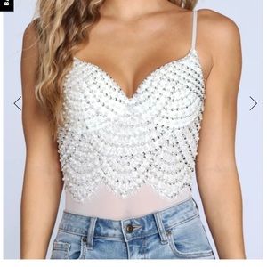 Windsor Twisted Angel Rhinestone Bodysuit